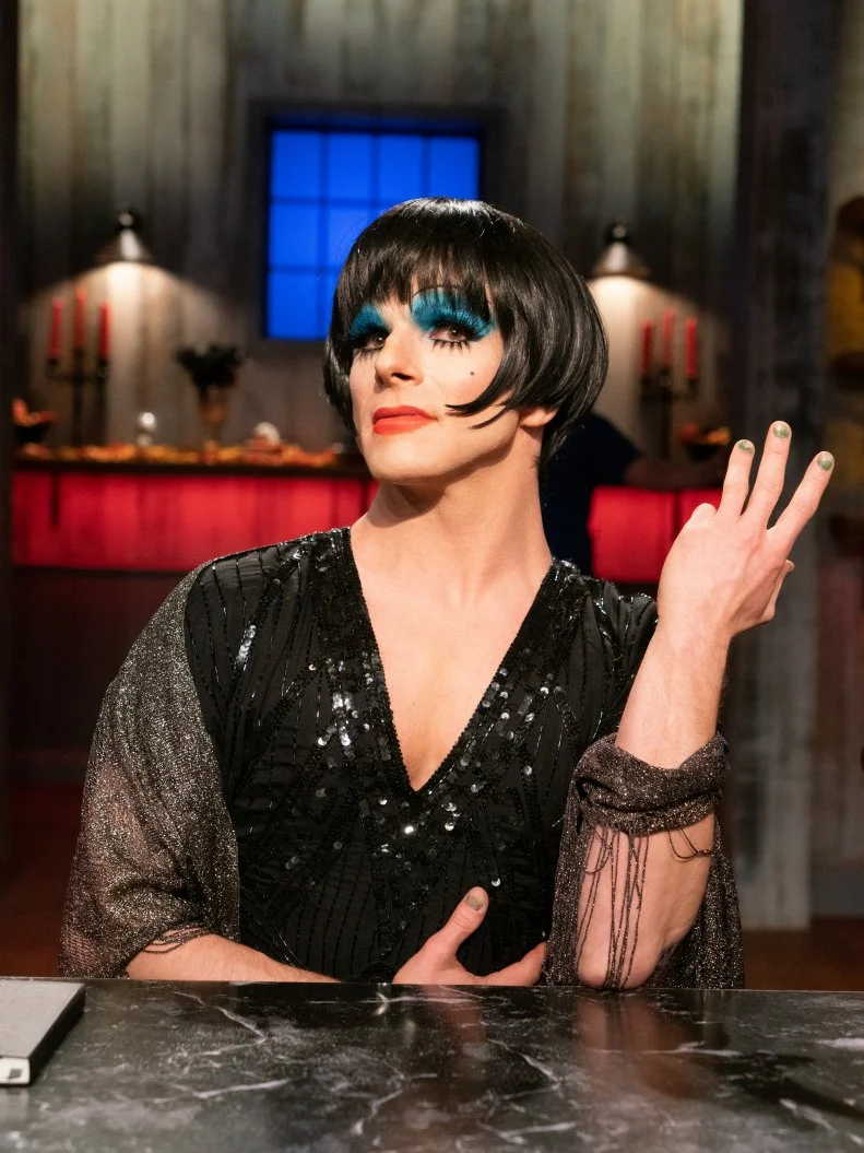 Posed portrait of Judge Zac Young as seen on Halloween Baking Championship Season 5 Episode 4.