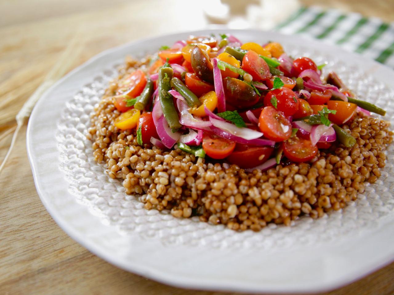 Tomato Green Bean Salad with Wheat Berries Recipe | Molly Yeh | Food Network