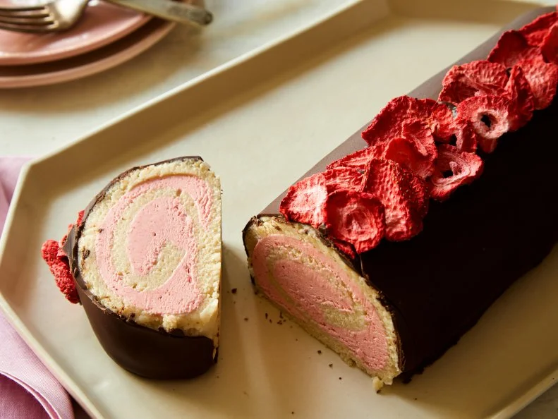 Chocolate Strawberry Jelly Roll
