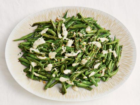Blistered Green Beans with Tahini