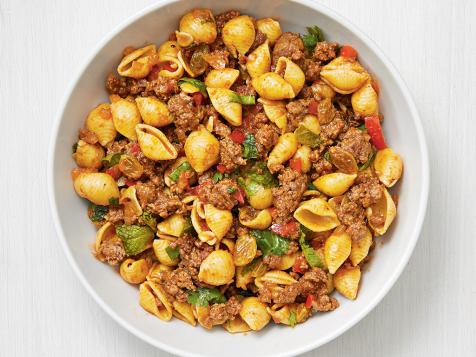 Chickpea Pasta with Moroccan Beef Ragu