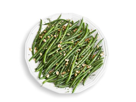 Haricots Verts with Hazelnuts & Dill