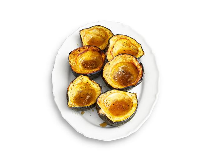MapleRoasted Acorn Squash Recipe Ina Garten Food Network
