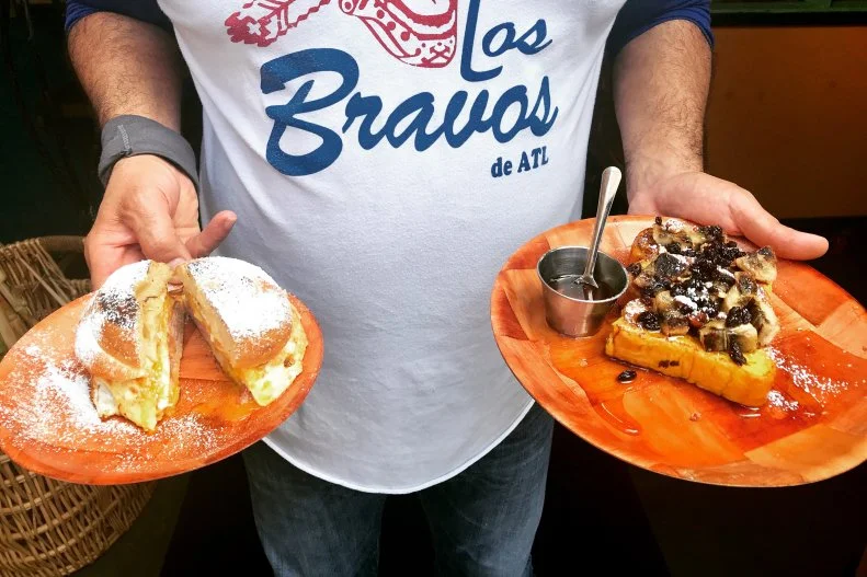 What started as Chef Hector Santiago's Cuban sandwich stand in bustling Ponce City Market has since expanded to another location at The Battery at SunTrust Park. The second location offers weekend brunch, with an ever-changing menu. Look for standout favorites like rich Cuban French toast with pecans, caramelized bananas and honey-rum sauce, and avocado toast on pan Cubano topped with fragrant herbs and fried queso fresco. Raise a glass of the hibiscus kir royale or a spicy Bloody Maria, and be sure to save room for guava pastelitos (puff pastry baked with guava paste and queso fresco), a traditional treat.