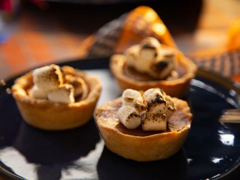 Pumpkin Tartlets with Bruleed Marshmallows