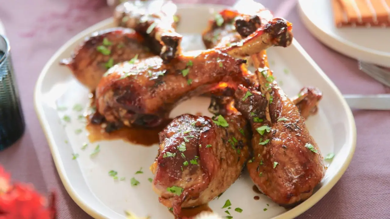 Molly's Pomegranate Glazed Turkey Legs