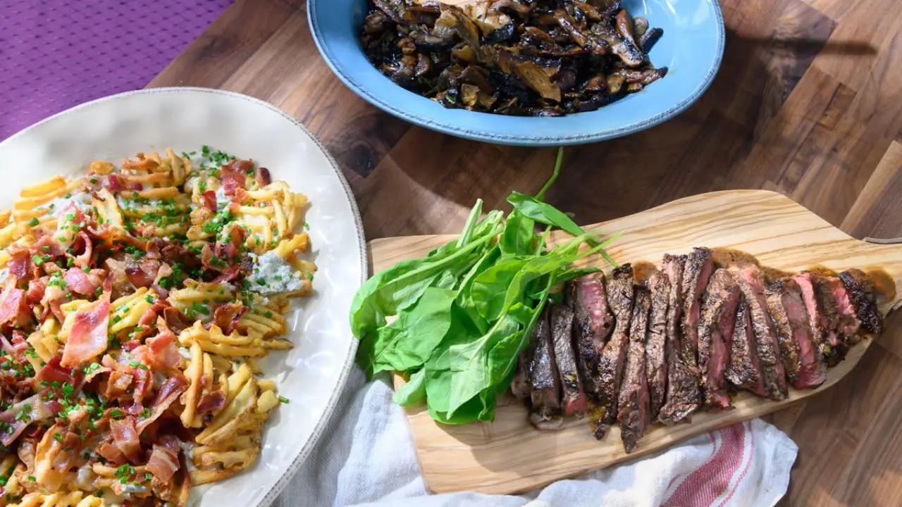 Rachael's Sliced Steak and Waffle Fries