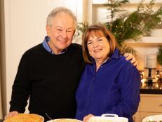 Ina Garten and Jeffrey Garten with Thanksgiving Sides, as seen on Barefoot Contessa - Back to the Basics, Special.