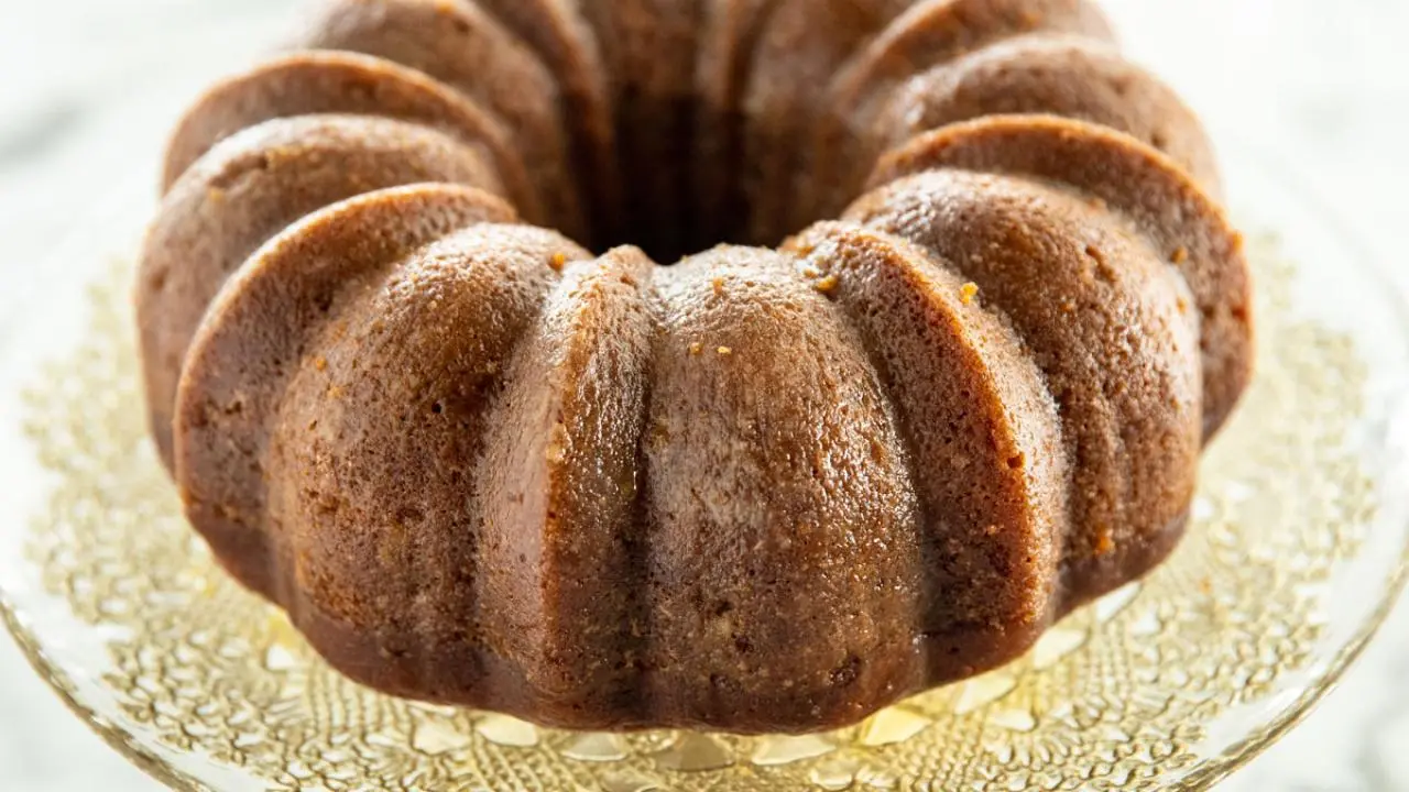 Pumpkin Rum Cake with Maple Whipped Cream