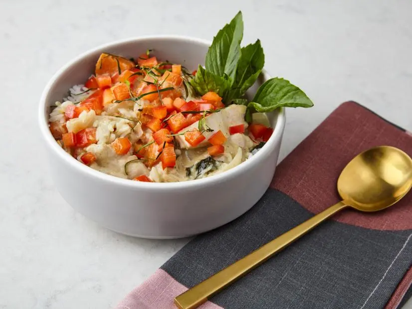 Jet Tila's Food Network Kitchen's Thai Green Curry with Chicken and Sweet Potato as seen on Food Network