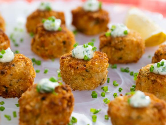 Brown Rice Crab Cakes Recipe | Geoffrey Zakarian | Food Network