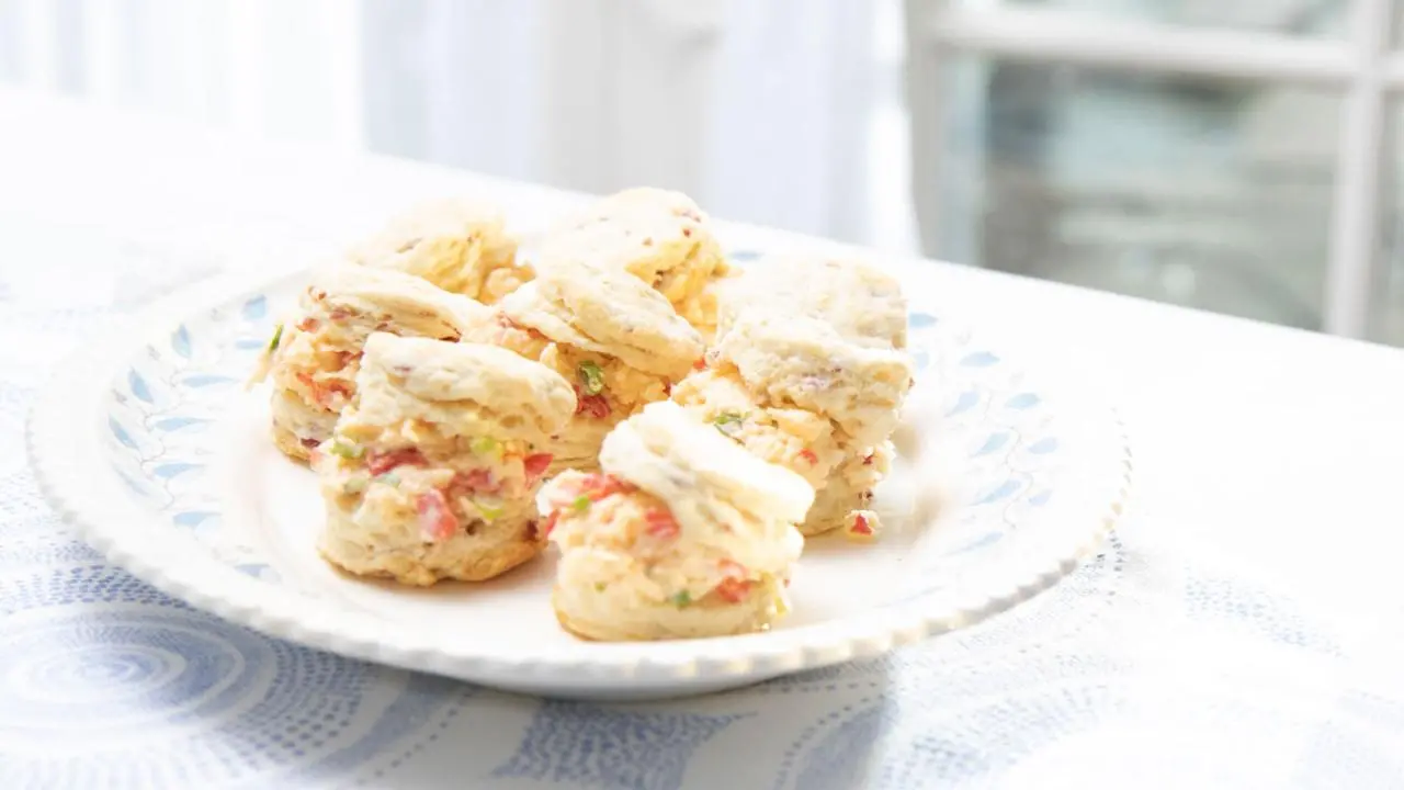 Country Ham Biscuits and Scallion-Pimento Cheese