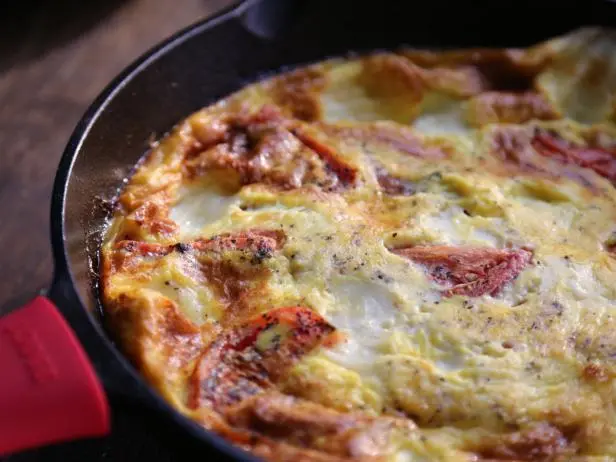 Oven Roasted Tomato and Mozzarella Frittata Recipe | Valerie Bertinelli | Food Network
