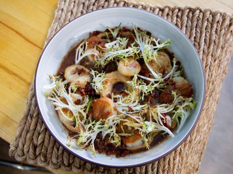 Scallops with Bacon and Yeast Sauce