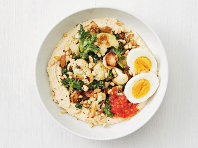 CauliflowerKale Hummus Bowl Recipe Food Network Kitchen Food Network