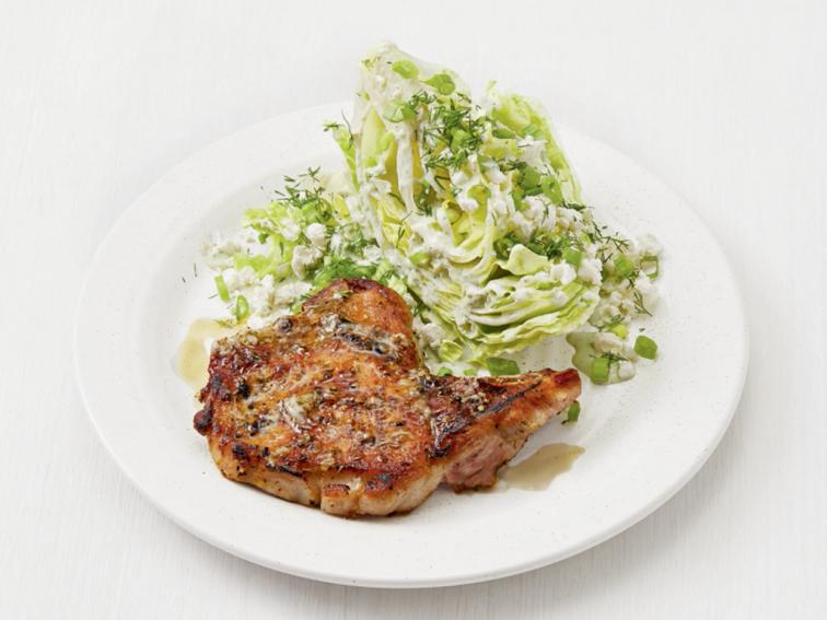 Pork Chops with Wedge Salad Recipe | Food Network Kitchen | Food Network