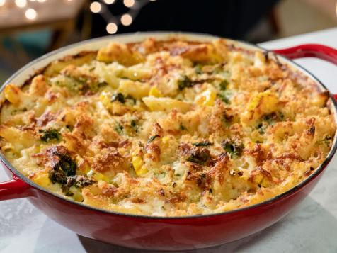 Baked Penne with Squash and Goat Cheese