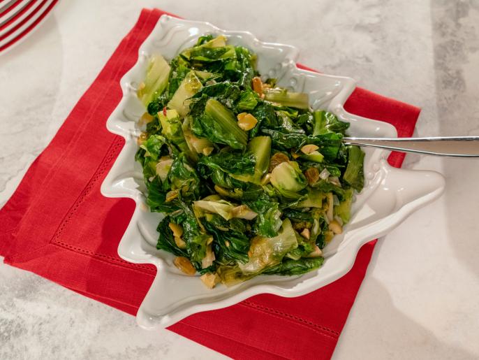Braised Escarole with Olives and Raisins Recipe Giada De Laurentiis