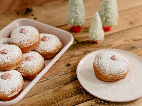 Cranberry Cream Cheese Stuffed Sufganiyot