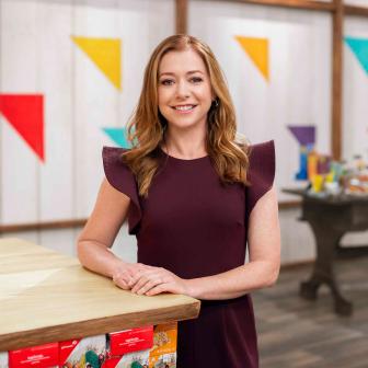 Host Alyson Hannigan, as seen on Girl Scout Cookie Championship, Season 1.