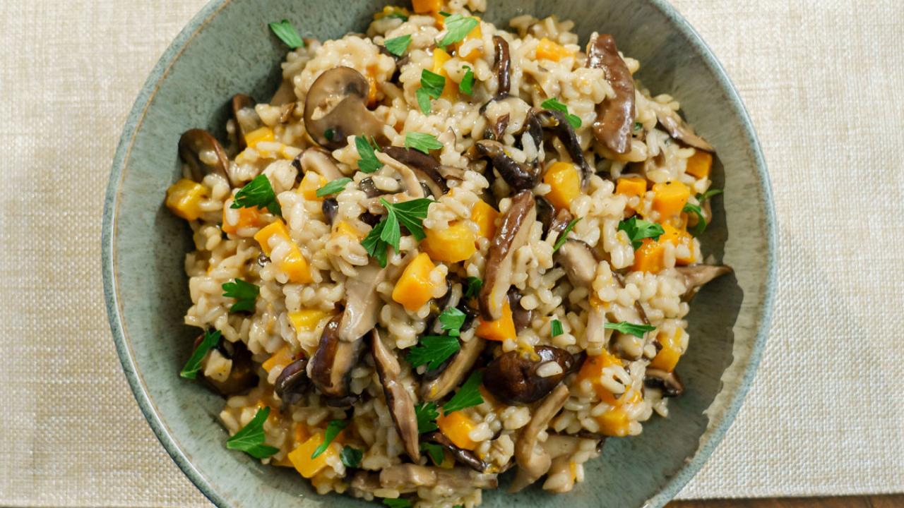 Mushroom and Butternut Risotto