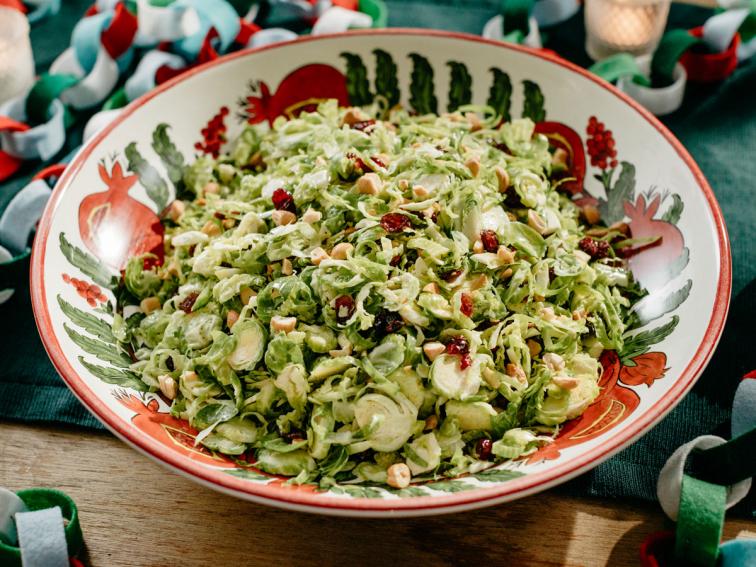 Brussels Sprouts Salad with Cranberries & Dijon Dressing Recipe Molly Yeh Food Network