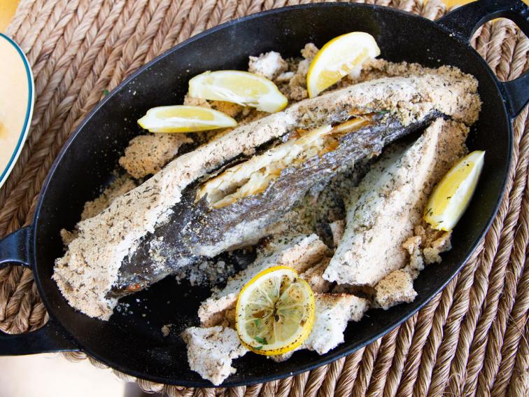SaltCrusted Fish Recipe Marc Murphy Food Network