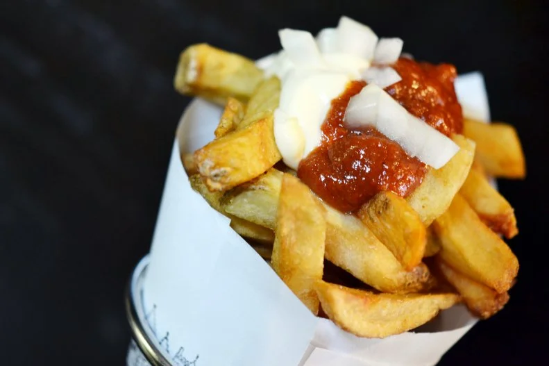 Can you make a meal of fries? It's pretty easy to fill up on burnished Belgian frites at this West Village mainstay. And we're not talking about a basic pile of unadorned potatoes. Priced at $6.25 for a regular, $8 for a large and $9.75 for a double, orders come with free garnishes that include raw onion, jalapeno, and mayo, ketchup, mustard and malt vinegar. A whopping roster of 34 highly creative sauces is also available for $1.75 each. Think Vietnamese Pineapple, Smoked Eggplant, Tequila-Lime-Chipotle, and Bordeaux Wine-Figs-Sage.