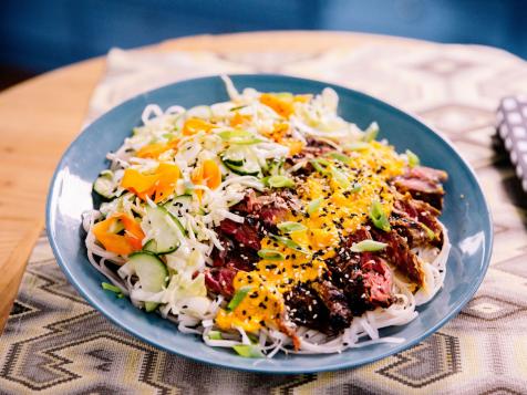 BBQ Beef Bowl with Brown Rice Noodles