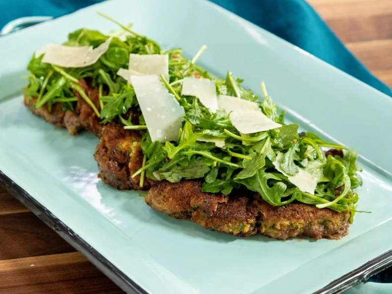 Parmesan Herb-Crusted Beef w/ Lemon Arugula beauty, as seen on Food Network Kitchen Live.