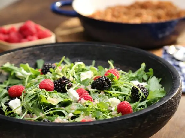 Arugula, Raspberry and Blackberry Salad Recipe | Valerie Bertinelli | Food Network