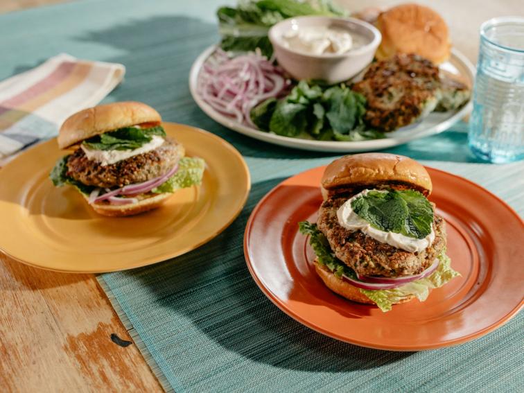Falafel Spiced Turkey Burger Recipe | Molly Yeh | Food Network