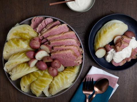 The Best Corned Beef and Cabbage with Horseradish Cream
