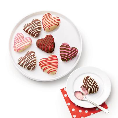 Chocolate-Covered Ice Cream Hearts
