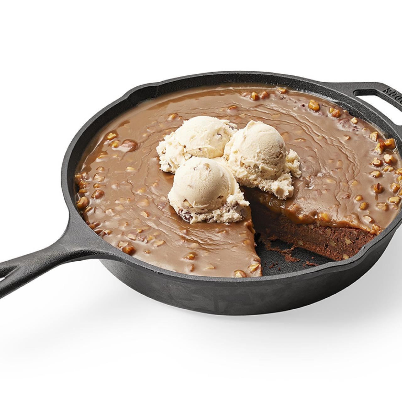 Cast Iron Skillet Brownie - Don't Waste the Crumbs