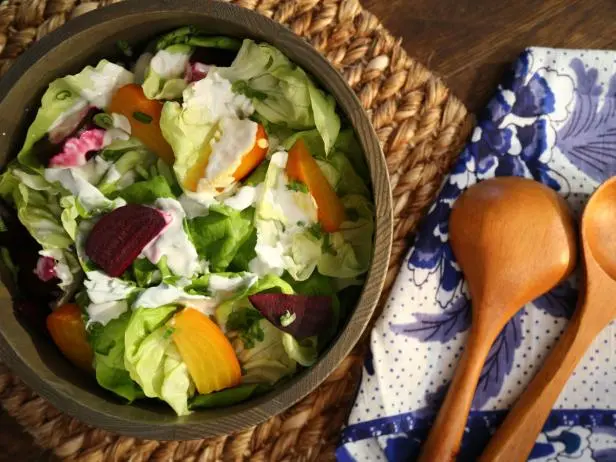 Beet and Butter Lettuce Salad with Horseradish Dressing Recipe | Valerie Bertinelli | Food Network