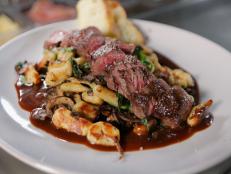 <p>From the outside, this might look like an ordinary deli, but inside they&rsquo;re making everything on the menu from scratch, including a variety of house-baked breads and rolls and the gnocchi for their Hanger Steak Hash. The gnocchi are pan-seared and topped with mushrooms, shallots, arugula and a large piece of seared hanger steak. Guy was blown away by the flavors: &ldquo;That&rsquo;s dangerous,&rdquo; he said, &ldquo;I&rsquo;m glad I don&rsquo;t live in this town.&rdquo;</p>