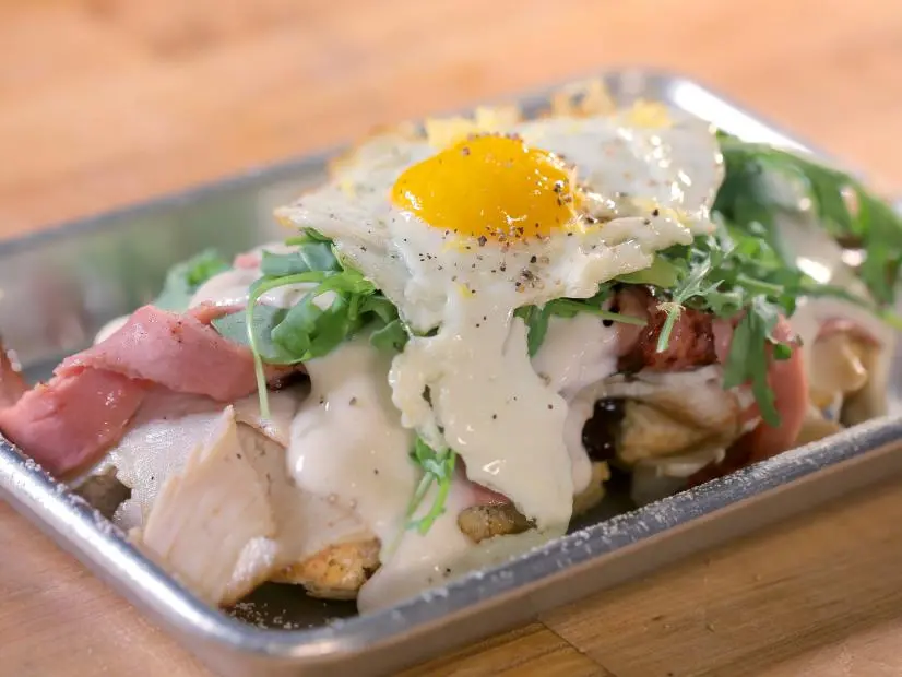 The Monte Bisco as Served at Holy Roller in Austin, Texas, as seen on Diners, Drive-Ins and Dives, Season 29.