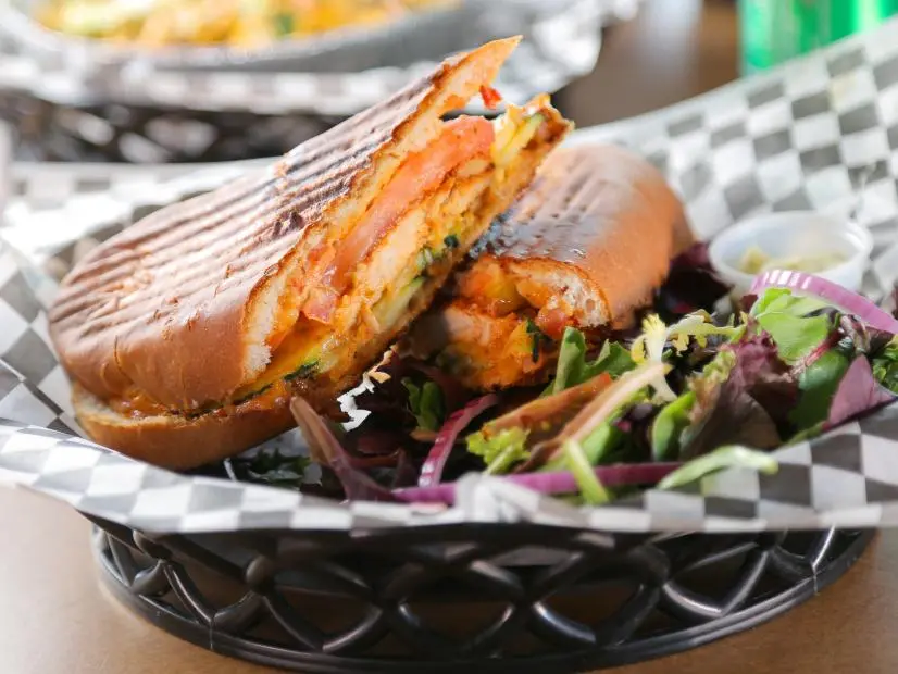 Vinny's Chicken Sandwich as Served at Vinny's Bakery and Café in Pasco, Washington, as seen on Diners, Drive-Ins and Dives, Season 29.