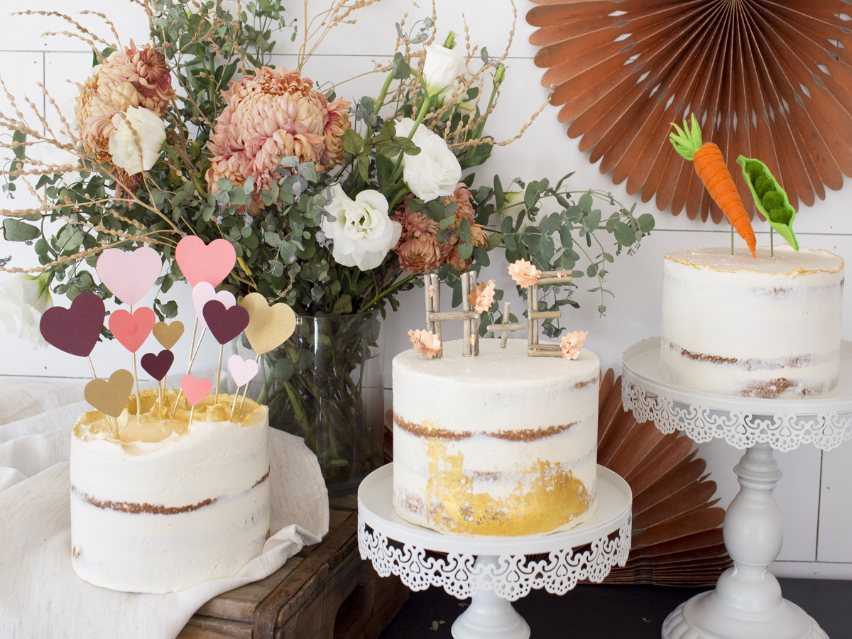 3 Piece Gum Paste Wedding/Celebration Cake Topper/Decoration 