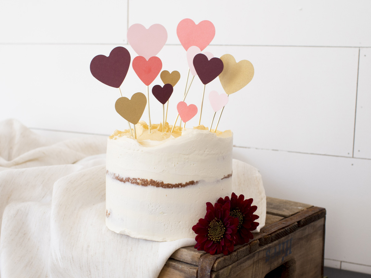 Cake Topper Black Boy & Girl with Red Heart Wedding Paper DIY Wedding PartyER 