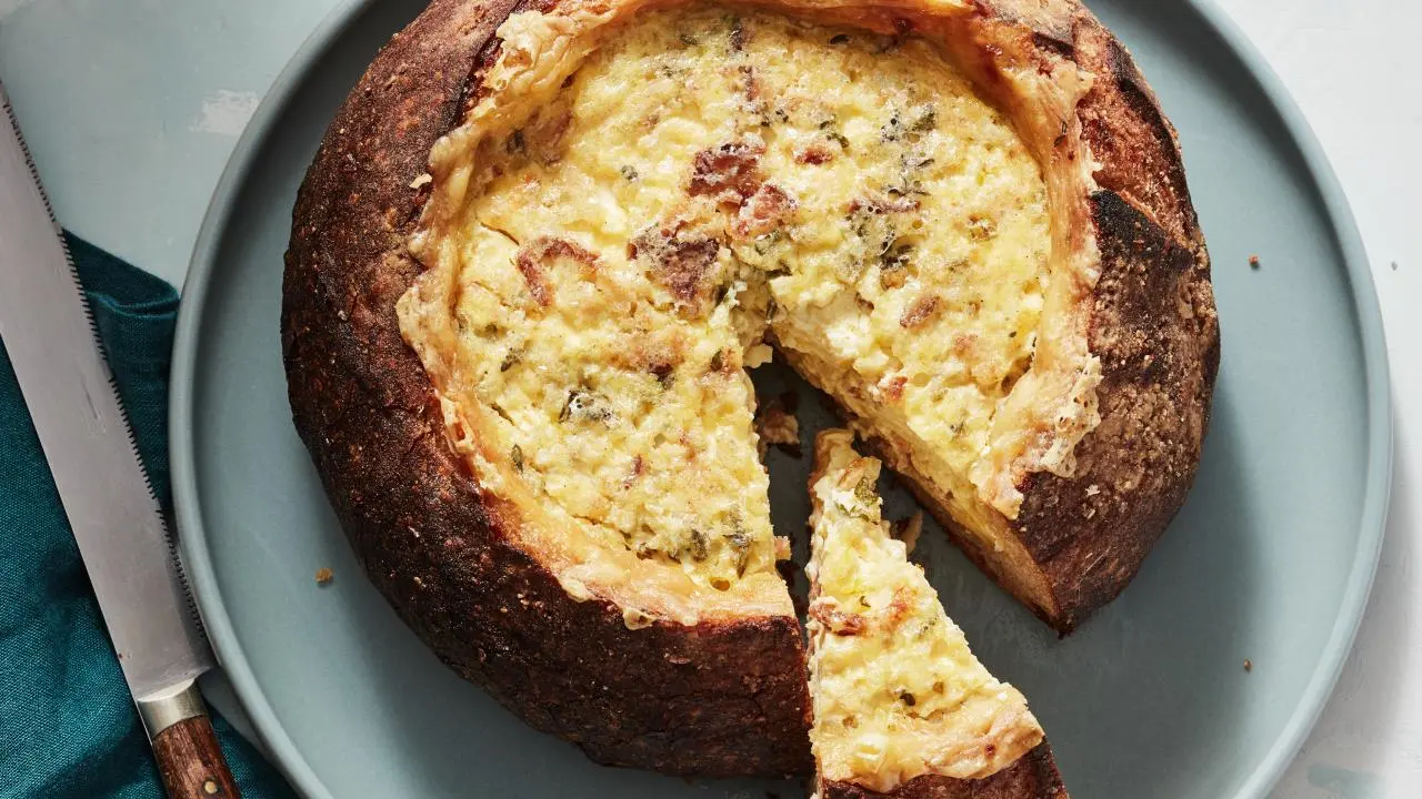 Bread Bowl Quiche Lorraine Recipe Food Network Kitchen Food Network