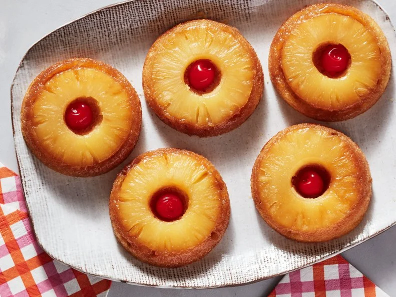 Food Network Pineapple Upside Down Doughnuts, as seen on Food Network.