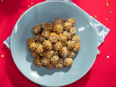 Katie Lee makes Sticky Sesame Hoisin Meatballs, as seen on Food Network's The Kitchen