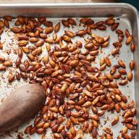 Food Network Kitchen’s Sriracha Honey Pumpkin Seeds, as seen on Food Network.