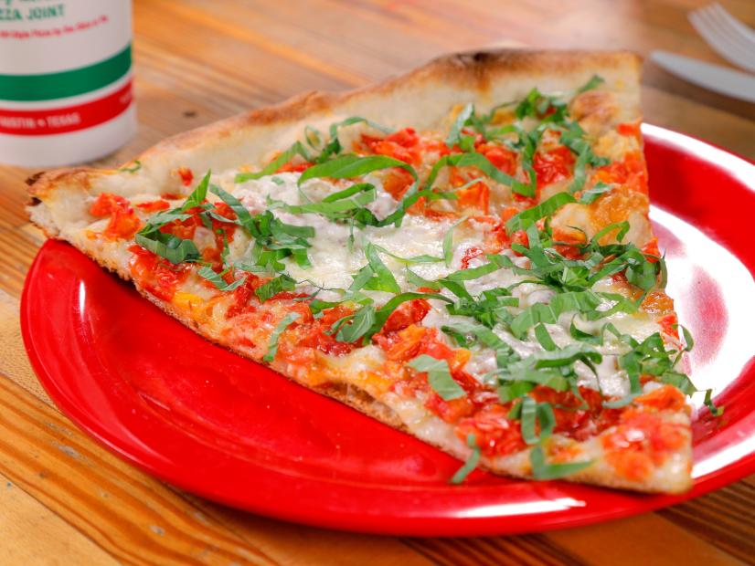 The Margherita Pizza as Served at Home Slice in Austin, Texas, as seen on DDD Nation, Special.