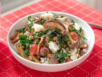 Giada's Faro Salad with Mushrooms and Gorgonzola, as seen on Giada Entertains, Season 4.
