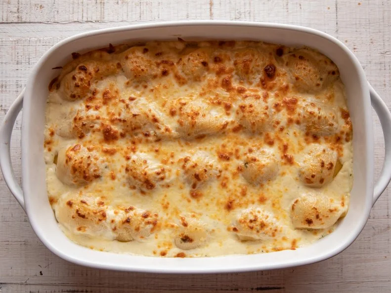 Close-up of Shrimp Scampi Stuffed Shells