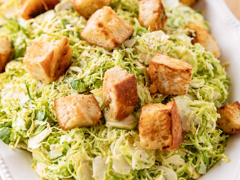 Close-up of Spicy Brussels Caesar Salad