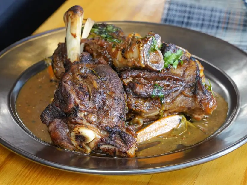 Beauty: Alex Guarnaschelli - Braised Lamb Shank , as seen on Guy's Ranch Kitchen, Season 2.